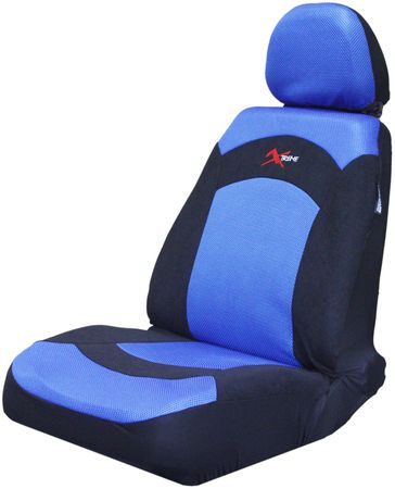 Чехлы на сиденье EXTREME XTR-803 BLACK/BLUE велюр сетка (8шт) AUTOPROFI /1/5