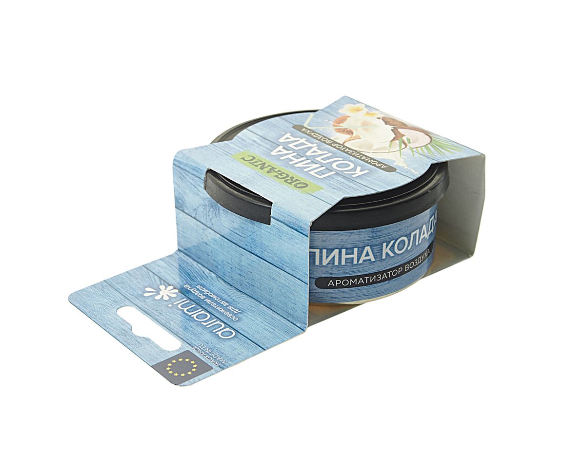 Ароматизатор воздуха ORG-28 ORGANIC (Пинаколада) эко-волокна AURAMI /1/20