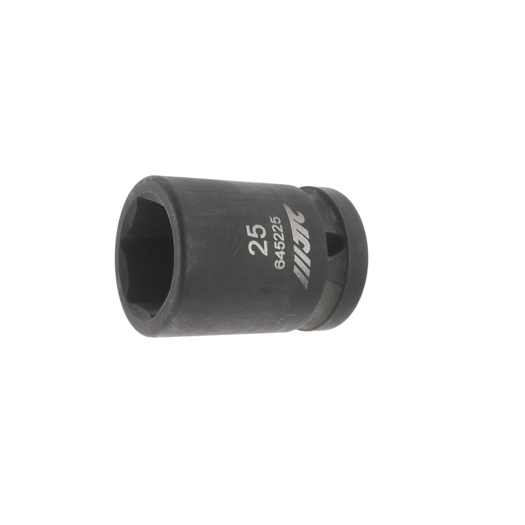 JTC-645225 - Головка торцевая 3/4" 25мм ударная L=52мм JTC - 
6 граней, метрический размер.
Изготовлена из высококачественной хром-молибденовой стали.
Диаметр: 25 мм., ширина - 38 мм.
Размер: 3/4" Dr.
Общая длина: 52 мм.
