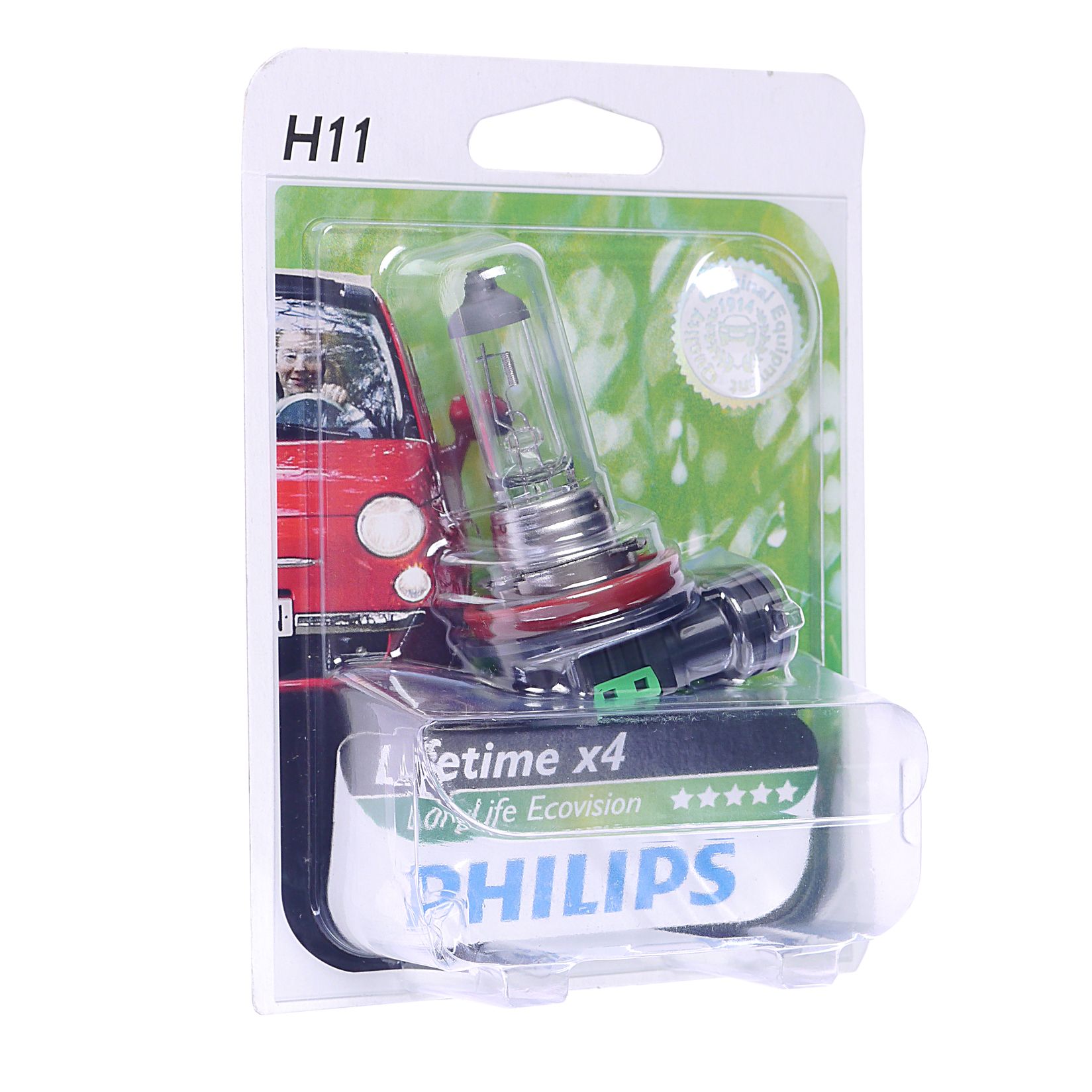 Автолампа H11 (55) PGJ19-2 LongLife EcoVision (блистер) 12V PHILIPS /1/10