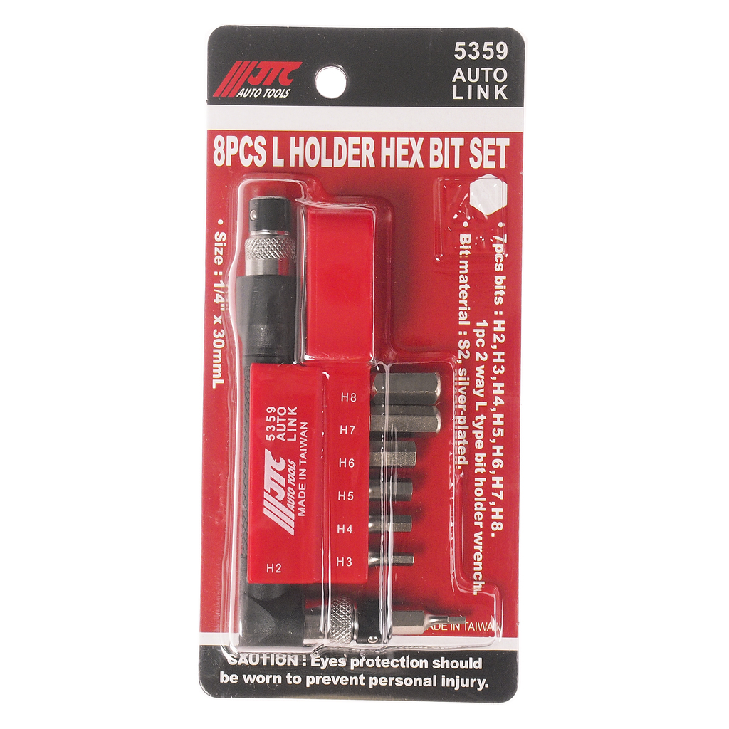 JTC-5359 - Набор бит 1/4" HEX H2-8мм 6-ти гранных с Г-образным держателем 8 предметов JTC - Набор Бит-вставок 1/4" DR H2, H3, H4, H5, H6, H7, H8 и Г-образным держателем 8 пр. JTC


Материал: Сталь S2
Поверхность посеребрянная
Размер: 30 мм
