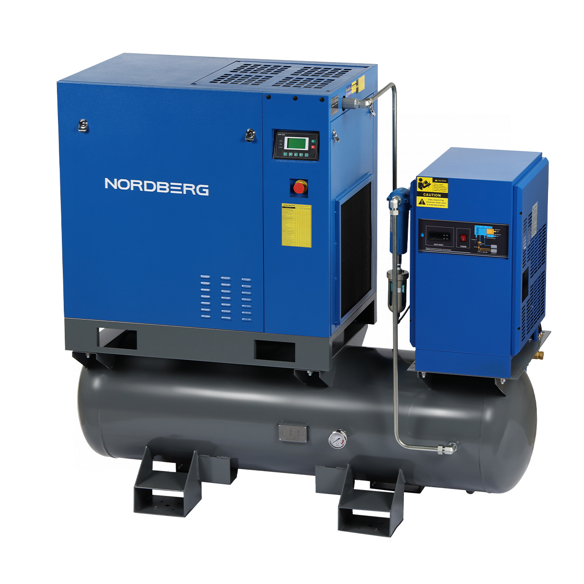 Компрессор винтовой, 15 кВт, 10 бар, 1910 л/мин, ресивер 350 л, осушитель NORDBERG NCC20RD