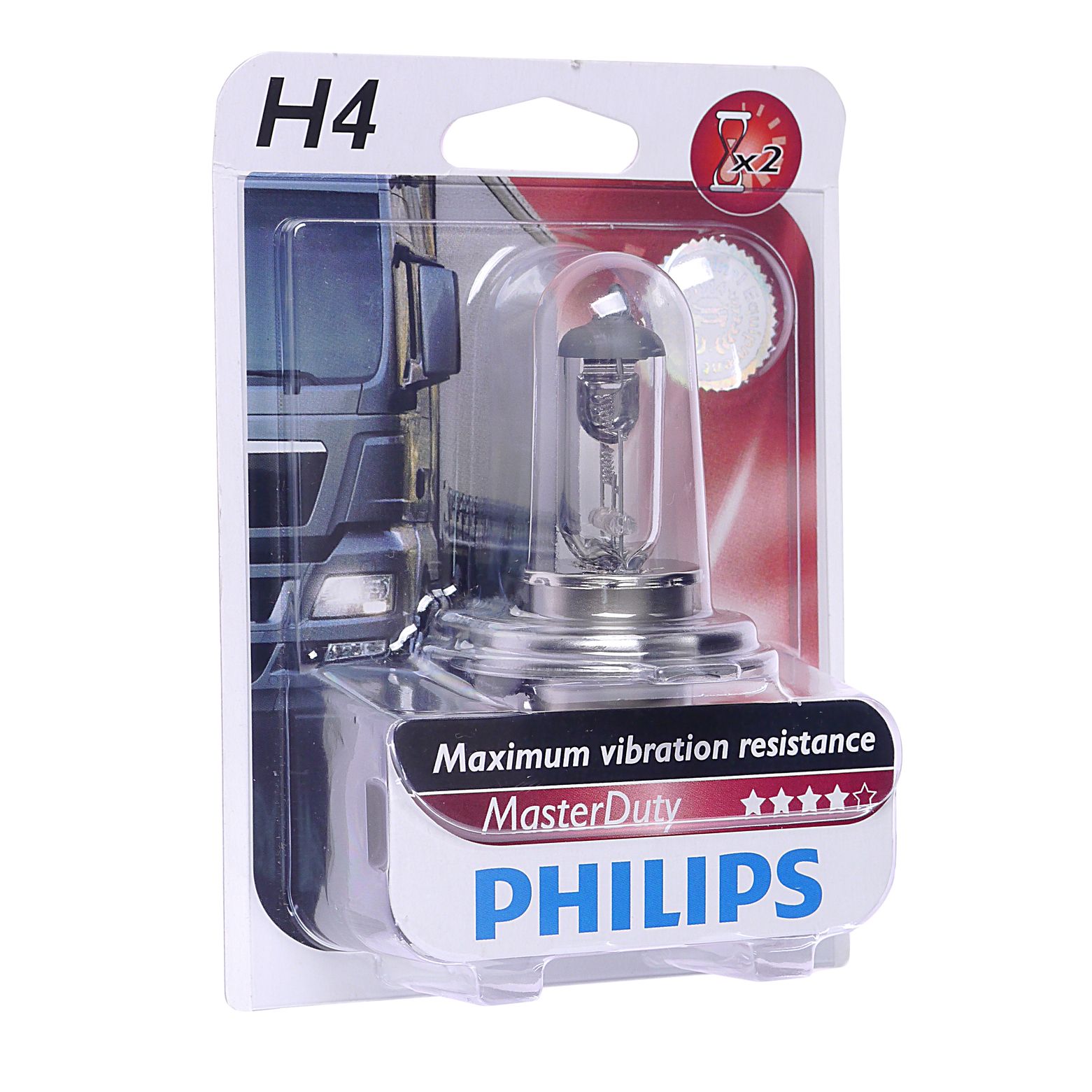 Автолампа H4 (75/70) P43t-38 MasterDuty (блистер) 24V PHILIPS /1/10 (замена P-13342HD)