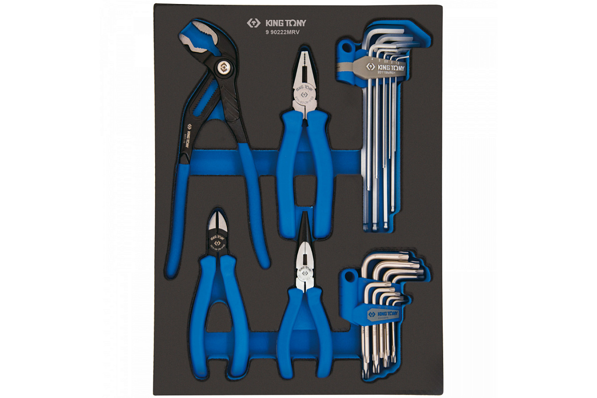 Набор пассатижей, шестигранников и TORX Г-образных, ложемент, 22 предмета