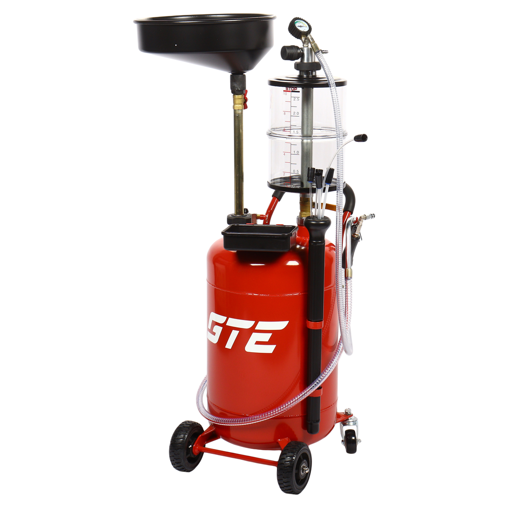 GTE-T14101 - Установка для замены масла 70л комбинированная с поворотным поддоном колбой и щупами GTE - Комбинированная пневматическая установка для слива и откачки масла емкостью бака 70&nbsp;литров GTE-T14101. Подходит для быстрой замены моторного или т