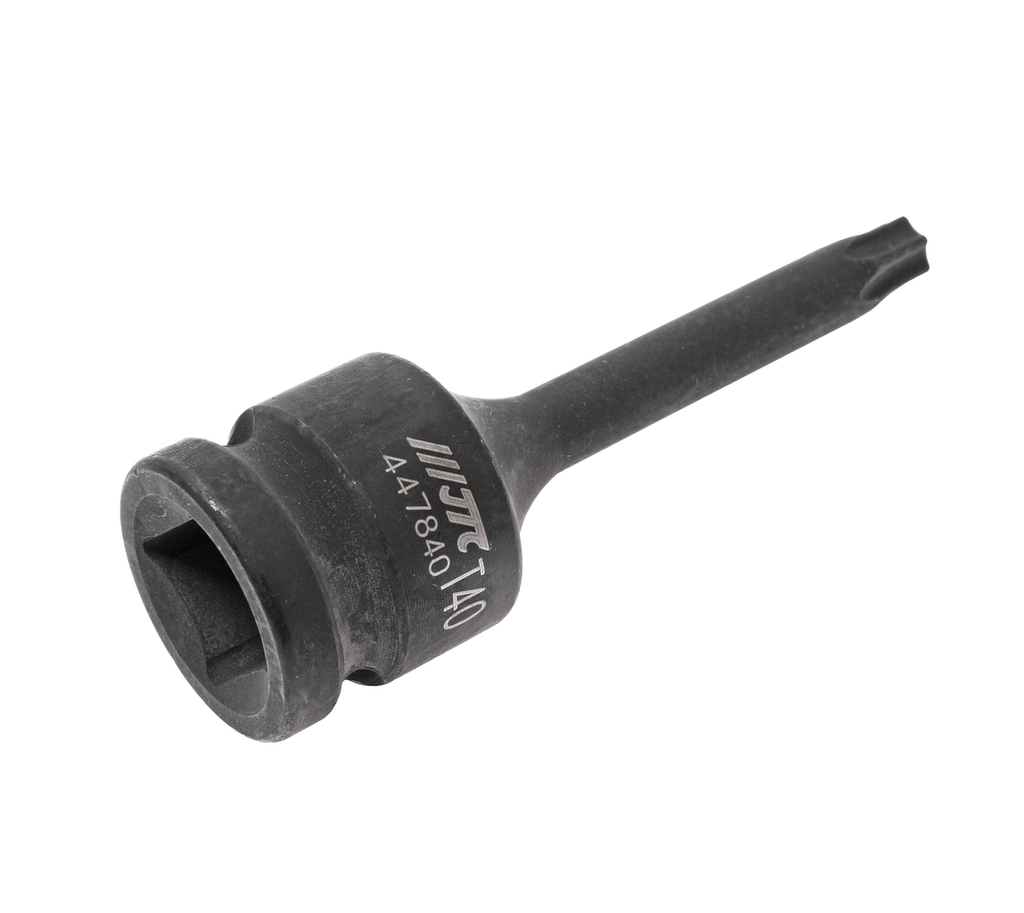 JTC-447840 - Бита-головка 1/2" TORX T40х78мм ударная JTC - 
	Материал: SNCM 8660.
	Размер: TORX 1/2"хT40.
	Общая длина: 78 мм.
	Габаритные размеры: 78/25/25 мм. (Д/Ш/В)
	Вес: 80 г.






Размер
Усилие max., lb-in
Усилие max., Н&middot;м

T