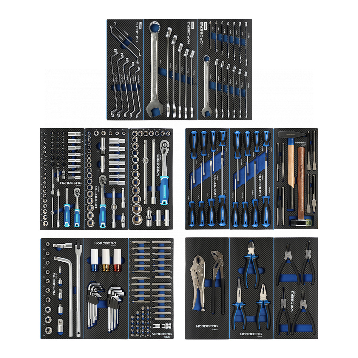 Набор инструментов 265 предметов NORDBERG TS15265 15 ложементов