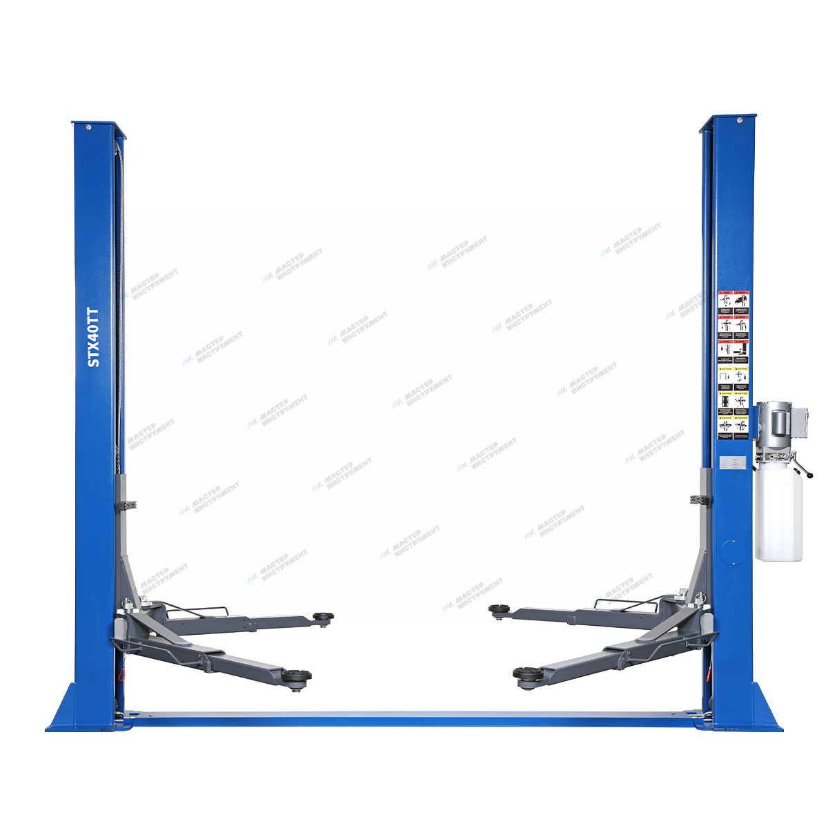 Подъемник двухстоечный 4 т с нижней синхронизацией, H=2,8 м, 220 В, синий . STX40TT_220