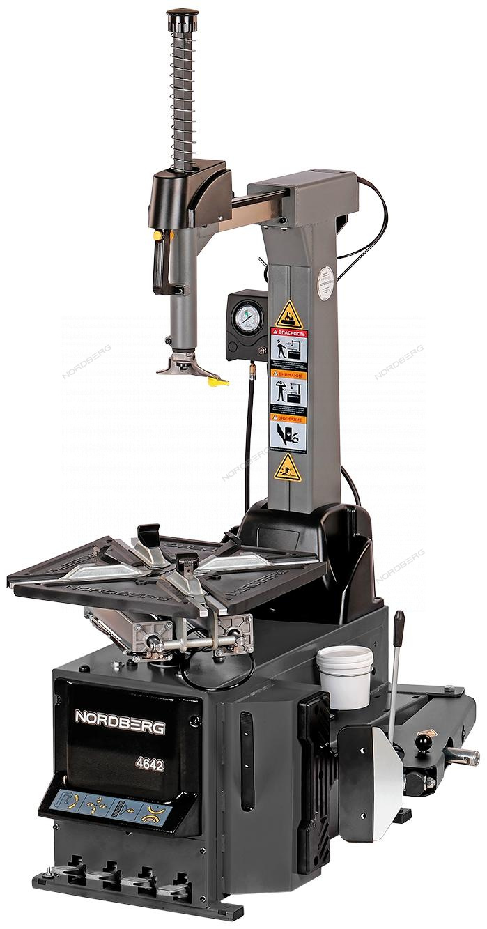 Станок шиномонтажный 380V автомат, 2х скор, стол с накладками, серый NORDBERG 4642(G)