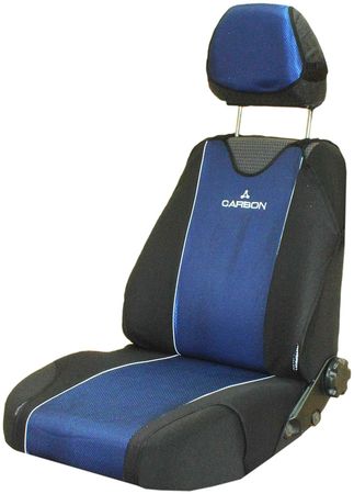 Чехлы на сиденье CARBON CRB-802 BLUE "майка" (9шт) AUTOPROFI /1/6