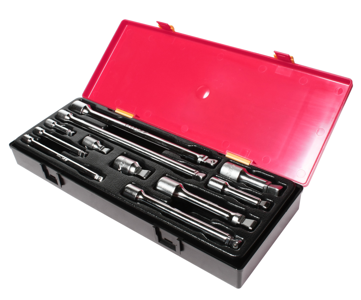 JTC-K1112 - Набор удлинителей плавающих под ключ 1/4",3/8",1/2" 11 предметов в кейсе JTC - 
  В комплекте:

  
  
    Артикулы JTC-5007-9: 1/4" Плавающий удлинитель - 2", 4 ", 6" - 3 шт. 
    Артикулы JTC-3619-22: 3/8" Плава