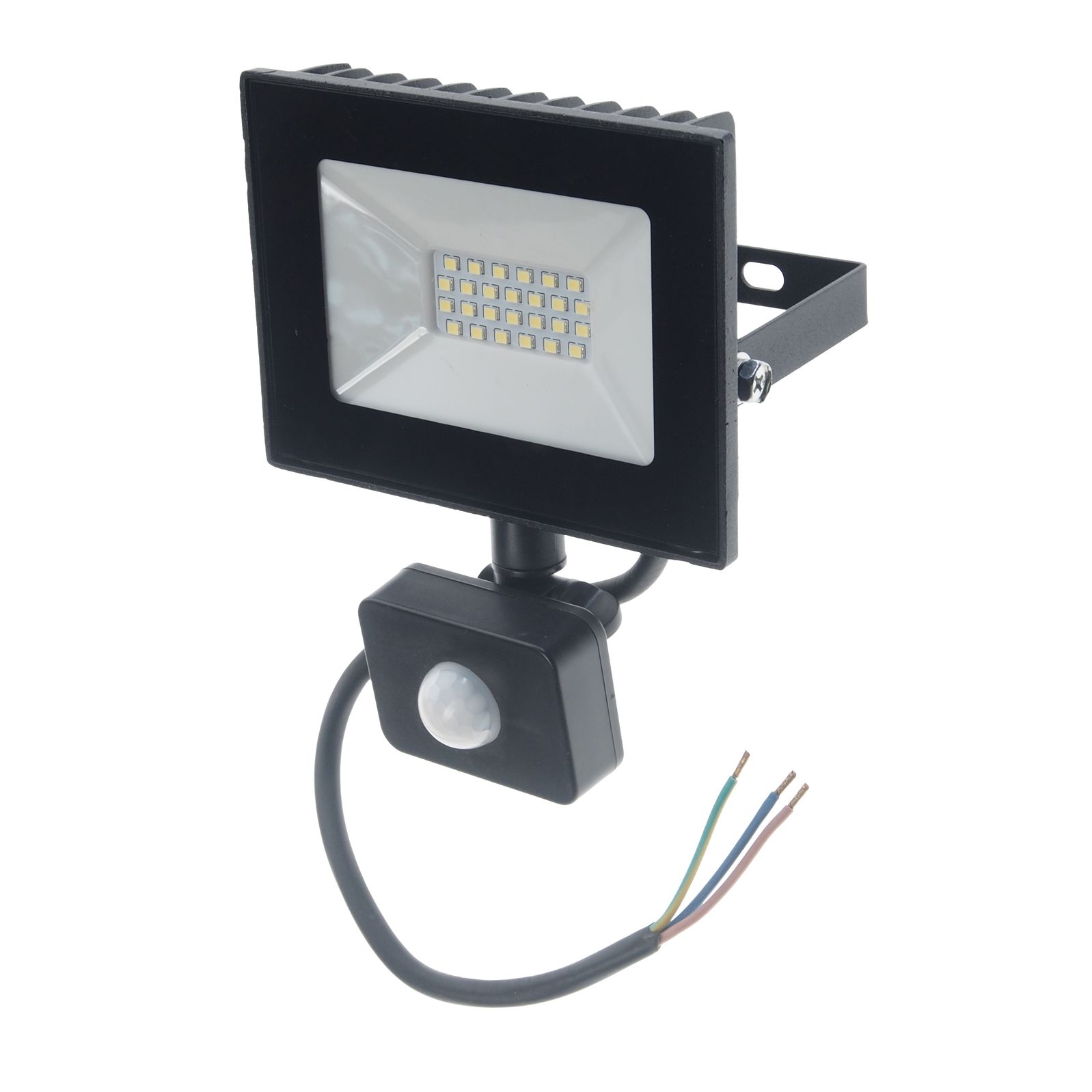 Прожектор UF-FL3002 LED SMD BLACK 30W 6500K 180х115мм с датчиком движения 220V ULTRA FLASH /1/30