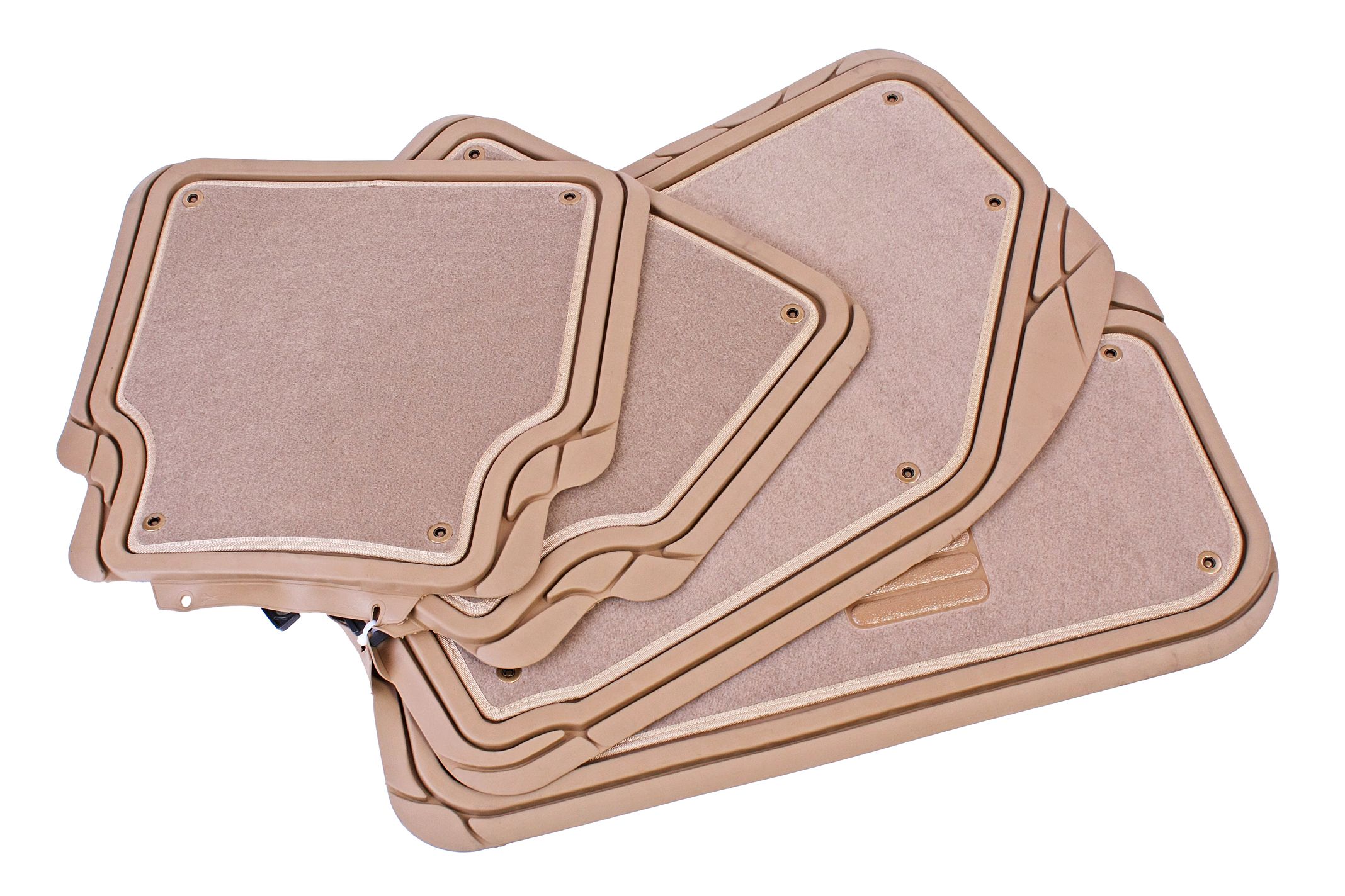 Коврики резиновые TER-420 FOCUS 2 BEIGE универсальные ворсовые,морозостойкие (4шт) AUTOPROFI /1/4