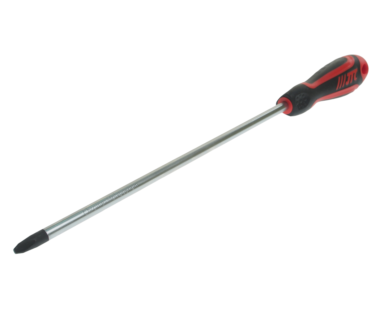 JTC-7638 - Отвертка крестовая PH 3.0х250мм усиленная (сталь Cr-Mo) JTC - 
Материал: 8NCM8660.
Стержень отвертки стальной. Покрыт сатин-хромом, жало оксидировано.
Рукоятка имеет треугольную форму. Изготовлена из двухкомпонентного материала (РР + TPV). О