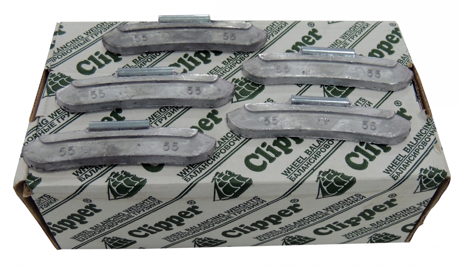 Грузики балансировочные для стальных дисков 55 г, 50 шт. CLIPPER 0255