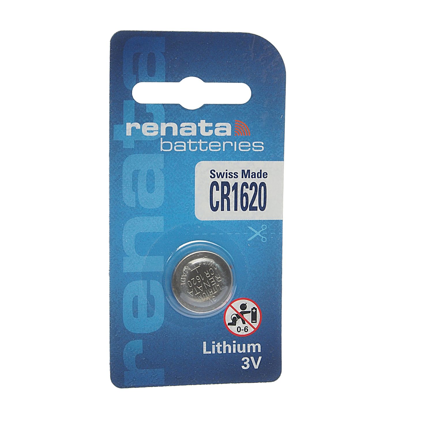 Элемент питания CR1620-BC1 LITHIUM таблетка (автобрелки) 3V RENATA /1/10