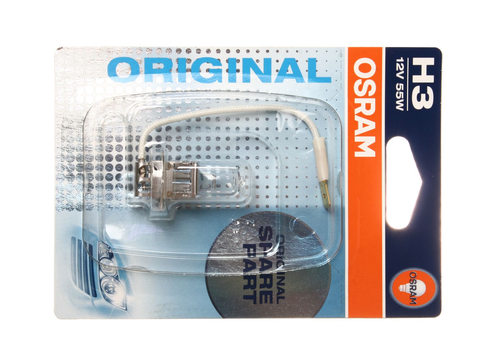 Автолампа H3 (55) PK22s (блистер) 12V OSRAM /1/10