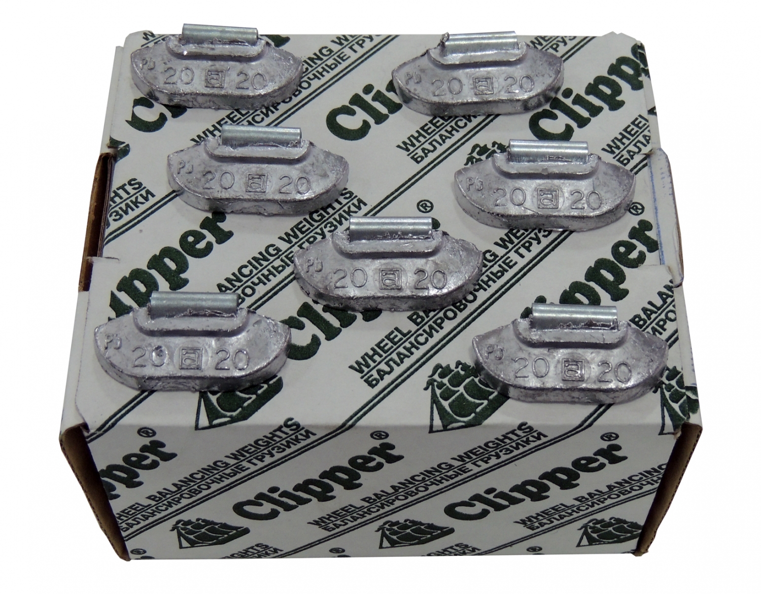 Грузики балансировочные для стальных дисков 20 г, 100 шт. CLIPPER 0220