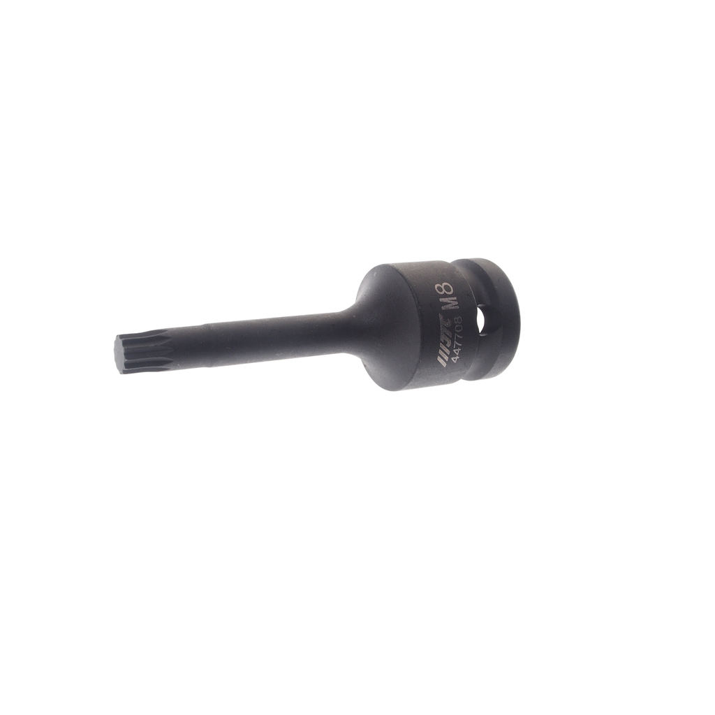 JTC-447708 - Головка торцевая 1/2" SPLINE M8 ударная L=78мм JTC - 
Размер: M8
Диаметр: 25 мм.
Длина: 78 мм.
Материал: хром-молибденовая сталь, под ключ 1,2"
