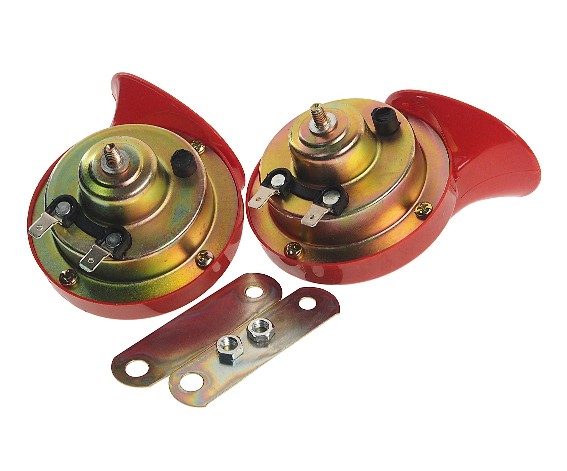 Сигнал звуковой GTR-99 RED электрический 85мм "улитка" 410/510Hz 110dB (2шт) 12V GMP /1/40 HIT