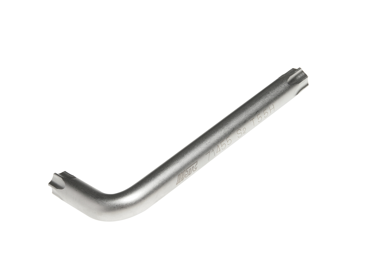 JTC-71455 - Ключ TORX Г-образный T55H с отверстием JTC - 
Материал: S2 сталь.
Размер: T55H.
Размер удлиненной части: 108 мм.
Размер короткой части: 35 мм.
