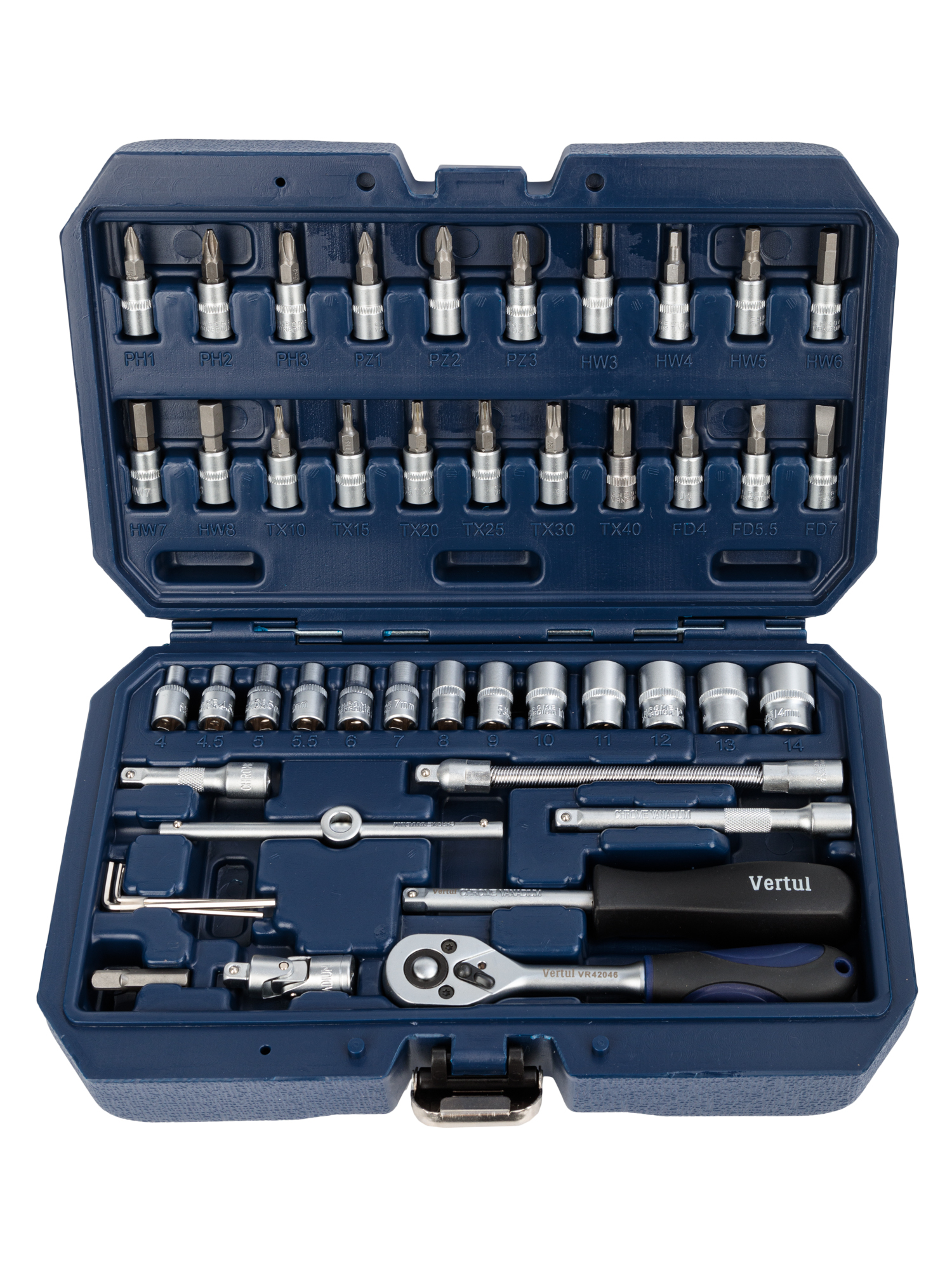 Набор инструментов 1/4″ 46 предмет VR42046