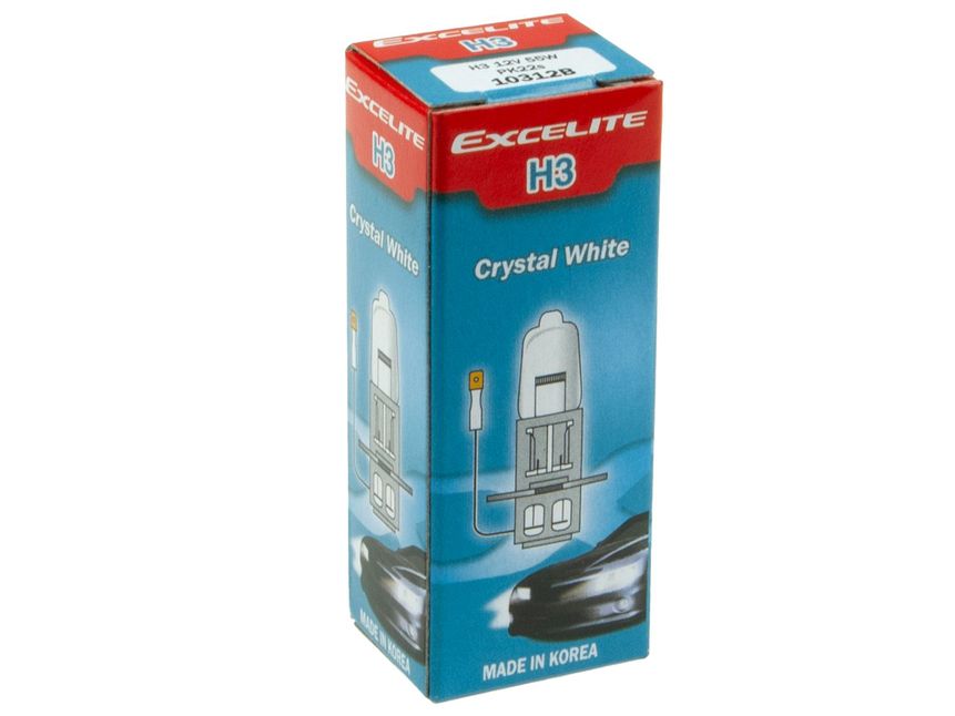 Автолампа H3 (55) PK22s CRYSTAL WHITE до 4300K 12V EXCELITE /1/10/100 NEW
