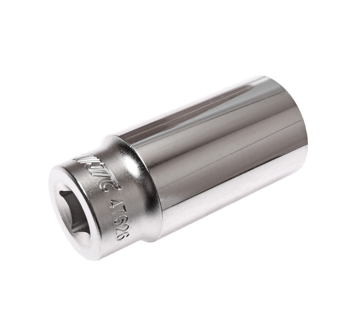 JTC-47626 - Головка торцевая 1/2" 26мм глубокая L=76мм JTC - 
  6 граней, метрический размер. 
  Изготовлена из закаленной хром-ванадиевой стали. 
  Размер: 1/2&rdquo;х26 мм.
  Общая длина: 76 мм. 
  Количество в оптовой упаковке: 10 шт. и 80 шт. 
 