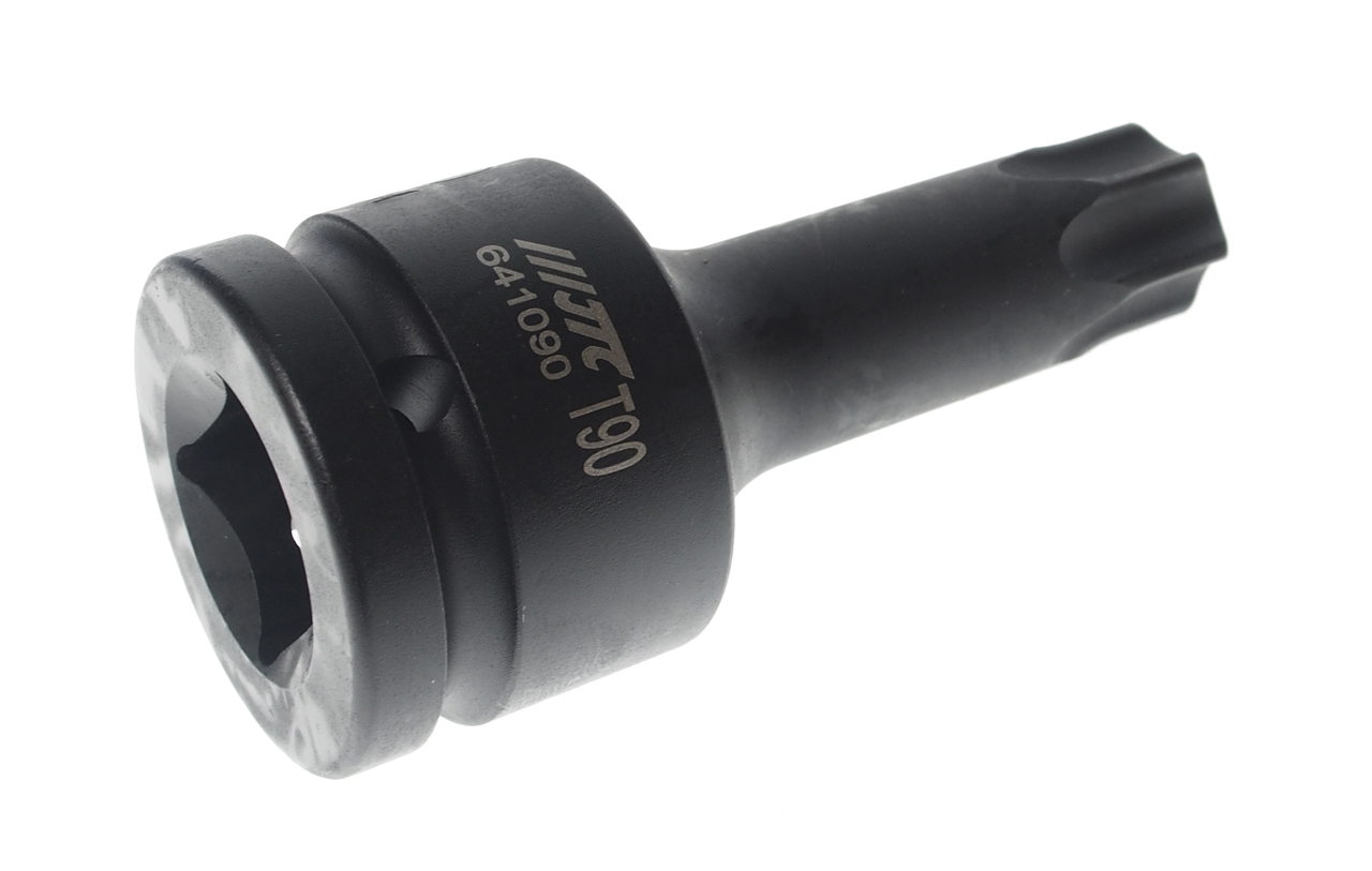 JTC-641090 - Головка торцевая 3/4" TORX T90 ударная JTC - 
Материал: SNCM 8660.
3/4" DR.
Длина: 100 мм.
Размер: T90.
