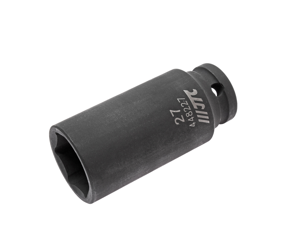 JTC-448227 - Головка торцевая 1/2" 27мм ударная глубокая L=82мм JTC - 
  6 граней, метрический размер. 
  Изготовлена из высококачественной хром-молибденовой стали. 
  Размер: 1/2"х27 мм.
  Общая длина: 82 мм. 
  Количество в оптовой упаковке: 1