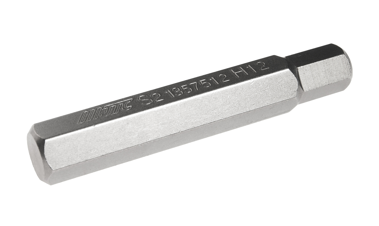 JTC-1357512 - Бита HEX H12х75мм 10мм 6-ти гранная удлиненная S2 JTC - 
Размер: 12 х 75 мм.
Длина насадки: 10 мм 6-гранная.
Материал: S2 сталь.
