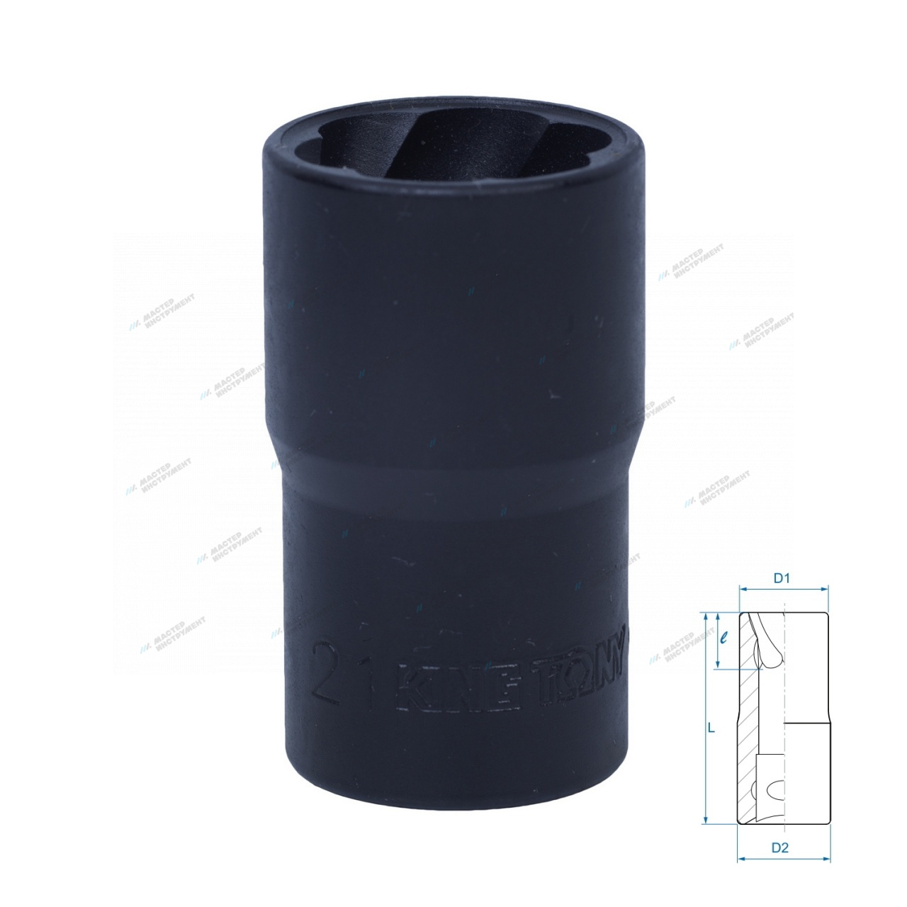 Головка для поврежденного крепежа 1/2"", 21 мм