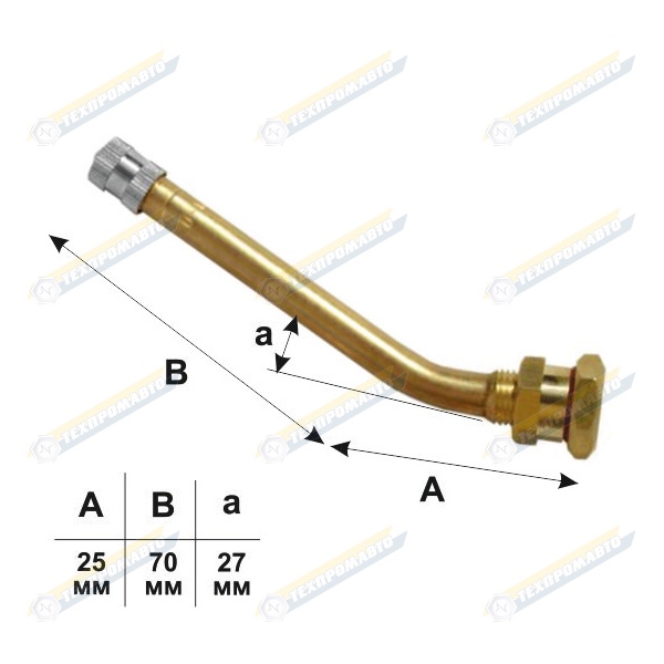 ROSSVIK V3-20-12 Вентиль для бескамерных шин