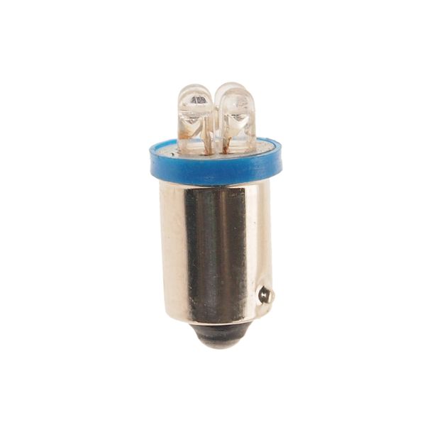 Автолампа T4W (BA9s) 4 LED BLUE 10лм 12V MEGAPOWER /10 /100 OLD