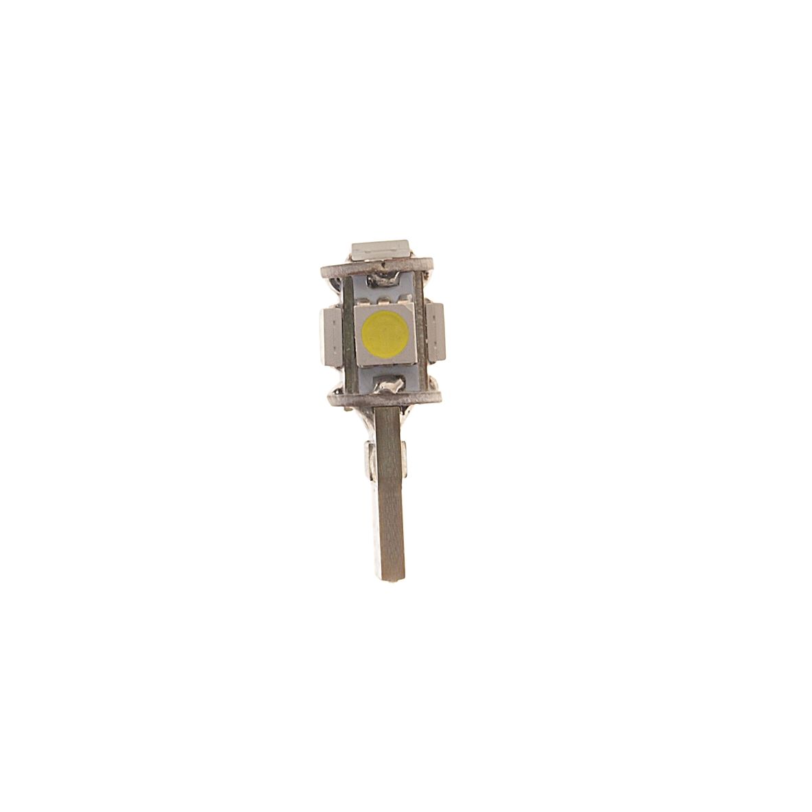 Автолампа T10W (W2,1*9,5d) 5 SMD 5050 WHITE 6000K с блокиратором ошибок CANbus  100лм  24V MEGAPOWER