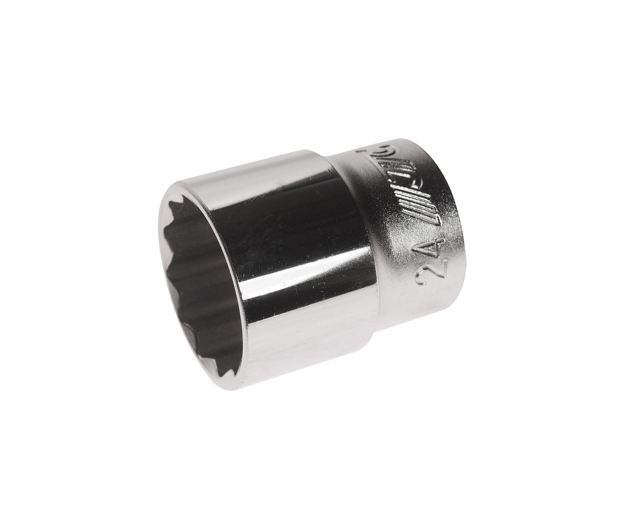 JTC-43924 - Головка торцевая 1/2" 24мм 12-ти гранная L=38мм JTC - 
12 граней, метрический размер.
Диаметр: 24 мм., ширина - 31.9 мм.
Общая длина: 38 мм.
Размер: 1/2” Dr.
Изготовлена из закаленной хром-ванадиевой стали.
Количество в оптовой упаковке: