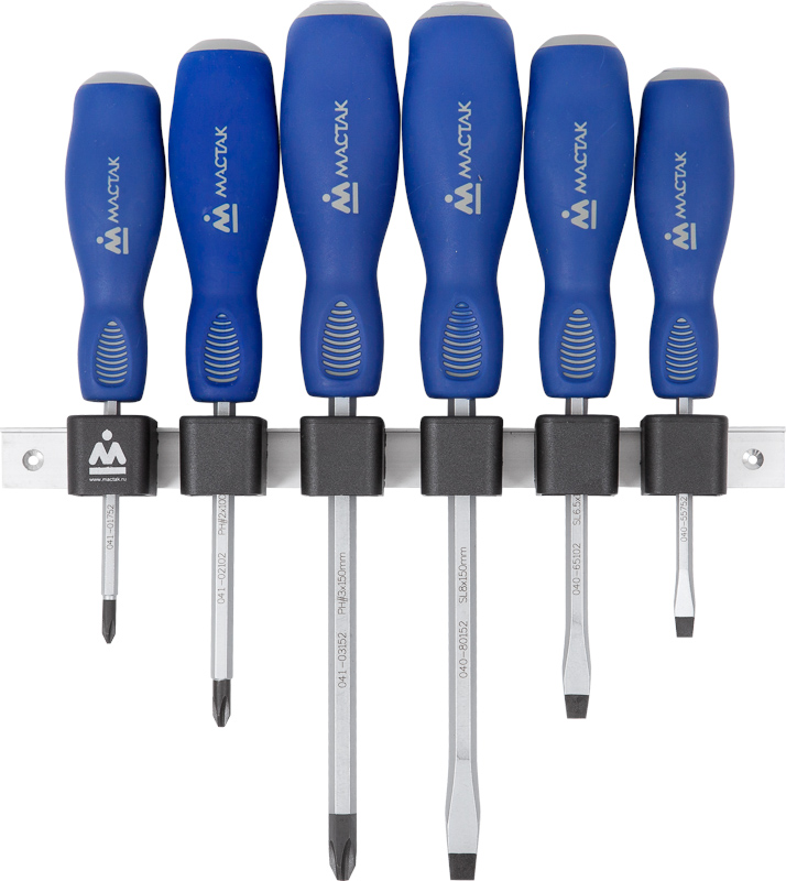 Набор силовых отвёрток  МАСТАК 04-6GRB