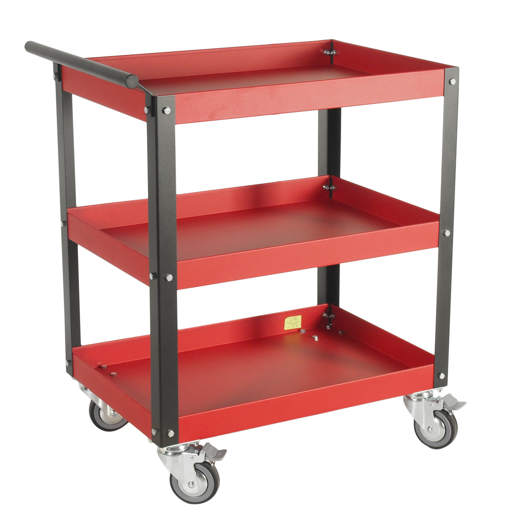JTC-5921 - Тележка инструментальная 3 полки (JTC-5921) открытого типа 684х469х870мм JTC -  
Тележка открытого типа  предназначена для размещения и хранения подручного инструмента. 
Оснащена поворотными прорезиненными колесами размером 4" (2 колеса 