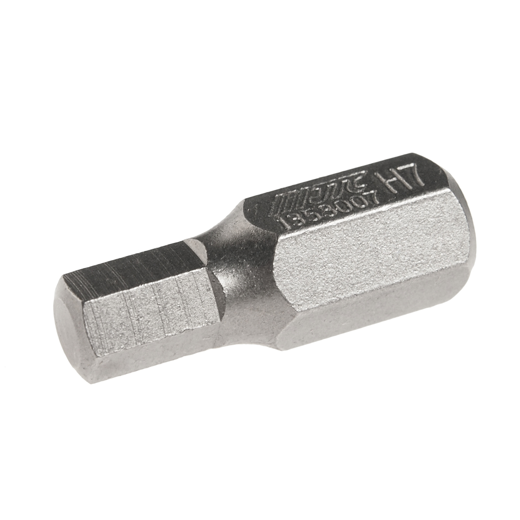 JTC-1353007 - Бита HEX H7х30мм 10мм 6-ти гранная S2 JTC - 
Размер: 7 х 30 мм.
Длина насадки: 10 мм 6-гранная.
Материал: S2 сталь.

