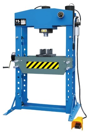 Пресс гидравлический 75т HJ0812CE, напольный, пневмопривод, педаль