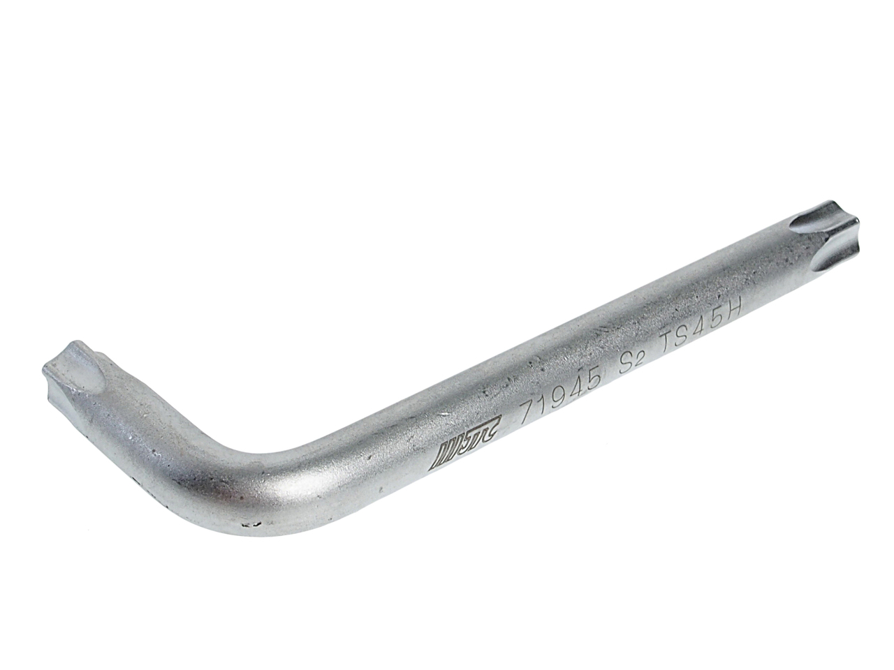 JTC-71945 - Ключ TORX Г-образный TS45H 5-гранный L=82мм JTC - 
Материал: S2.
Размер: TS45H.
Длина: 82 мм.
Ширина: 28 мм.
Количество шт. в упаковке: 10.
