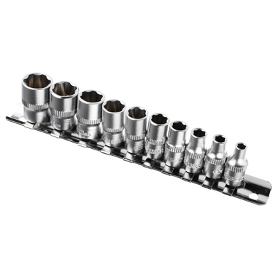 Набор торцевых головок Супер лок (10шт)1/4 4-5-6-7-8-9-10-11