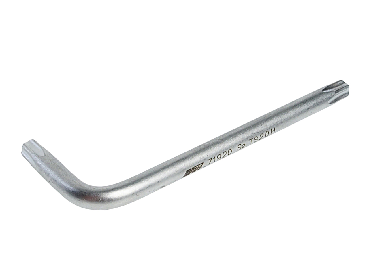 JTC-71920 - Ключ TORX Г-образный TS20H 5-гранный L=57мм JTC - 
Материал: S2.
Размер: TS20H.
Длина: 57 мм.
Ширина: 19 мм.
Количество шт. в упаковке: 20.
