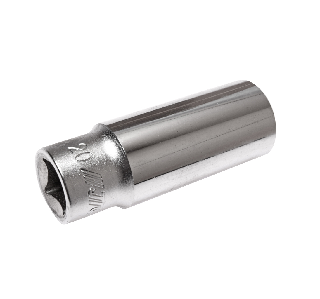 JTC-47620 - Головка торцевая 1/2" 20мм глубокая L=76мм JTC - 
  6 граней, метрический размер. 
  Изготовлена из закаленной хром-ванадиевой стали. 
  Размер: 1/2&rdquo;х20 мм.
  Общая длина: 76 мм. 
  Количество в оптовой упаковке: 10 шт. и 100 шт. 
