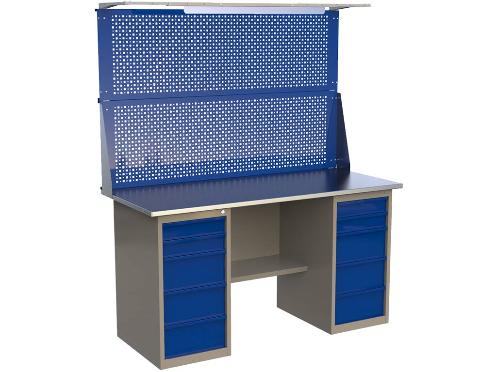 ML Верстак 1600 ML5/ML5 с двойным экраном и освещением