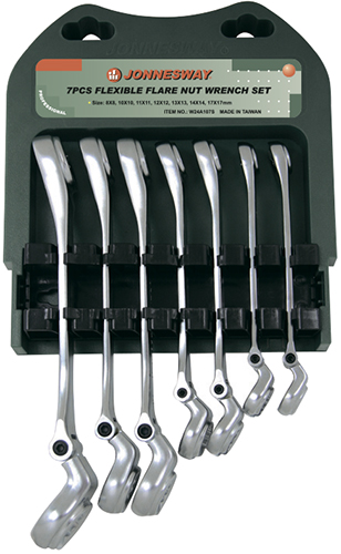 Набор ключей разрезных с гибкой головкой, 8-17 мм, 7 предметов