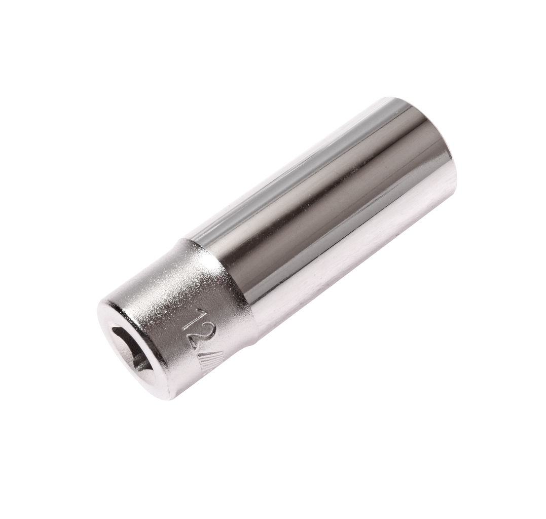JTC-25212 - Головка торцевая 1/4" 12мм глубокая L=50мм JTC - 
  6 граней, метрический размер. 
  Изготовлена из закаленной хром-ванадиевой стали.    
  Размер: 1/4&rdquo;х12 мм.
  Общая длина: 50 мм.    
  Количество в оптовой упаковке: 20 шт. и 200 