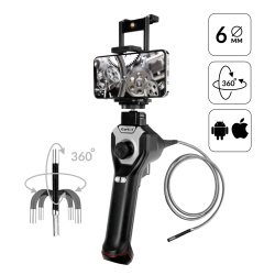 IC-V106AW Видеоэндоскоп управляемый USB, 1Мп, 1280х720, 1м, 6мм зонд, всесторонняя артикуляция iCartool IC-V106AW