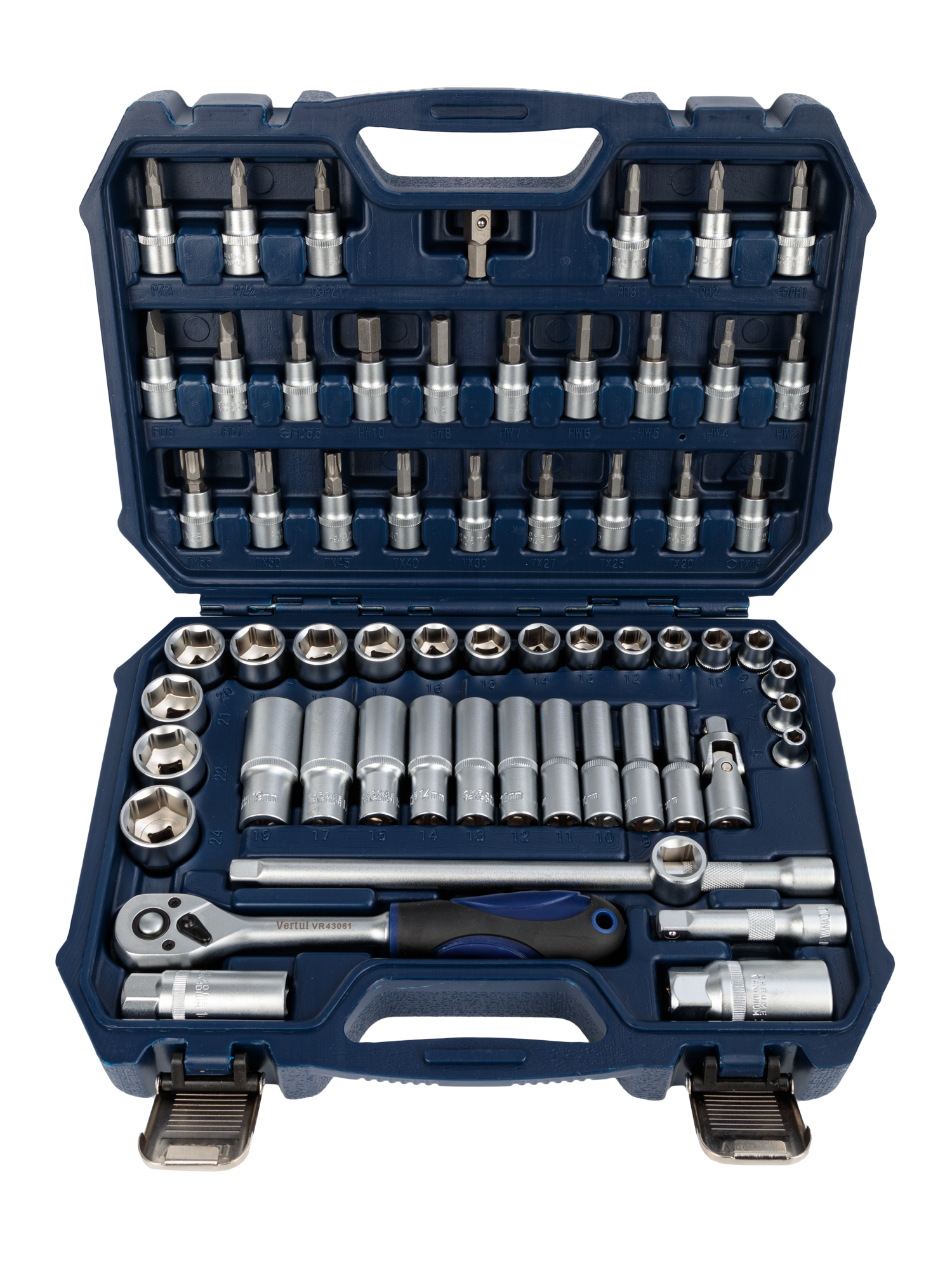 Набор инструментов 3/8″ 61 предмет VR43061