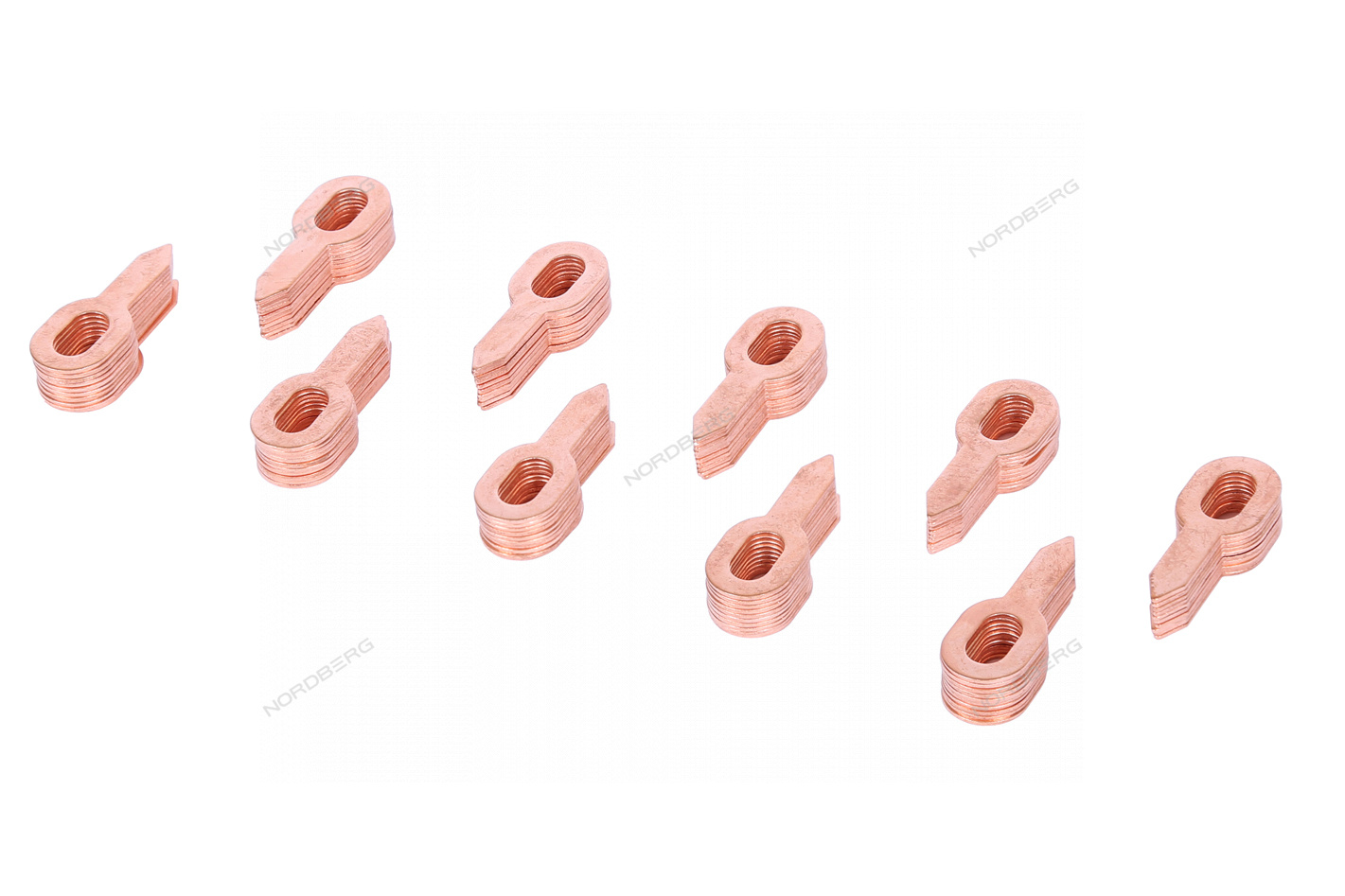 Шайбы овальные, омедненные, 100 шт. NORDBERG F030(100)